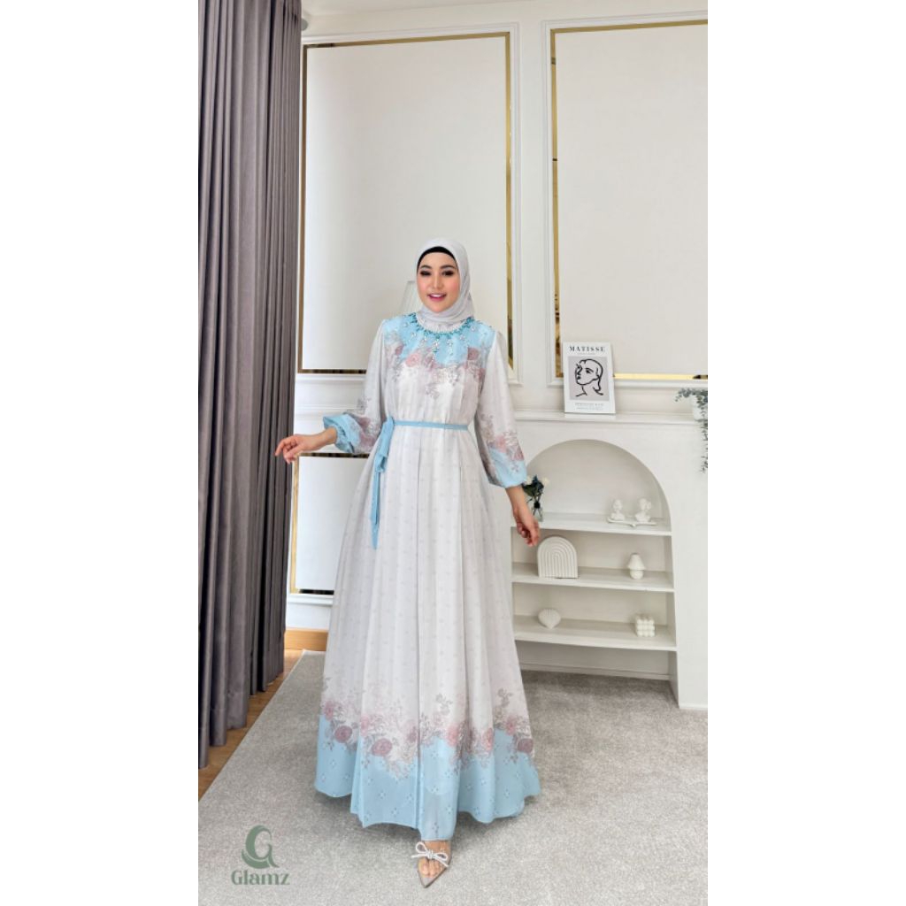 GAMIS ELVANIA SET HIJAB ORY GLAMZ/AGNIA SET HIJAB SERIES 6 ORY GLAMZ