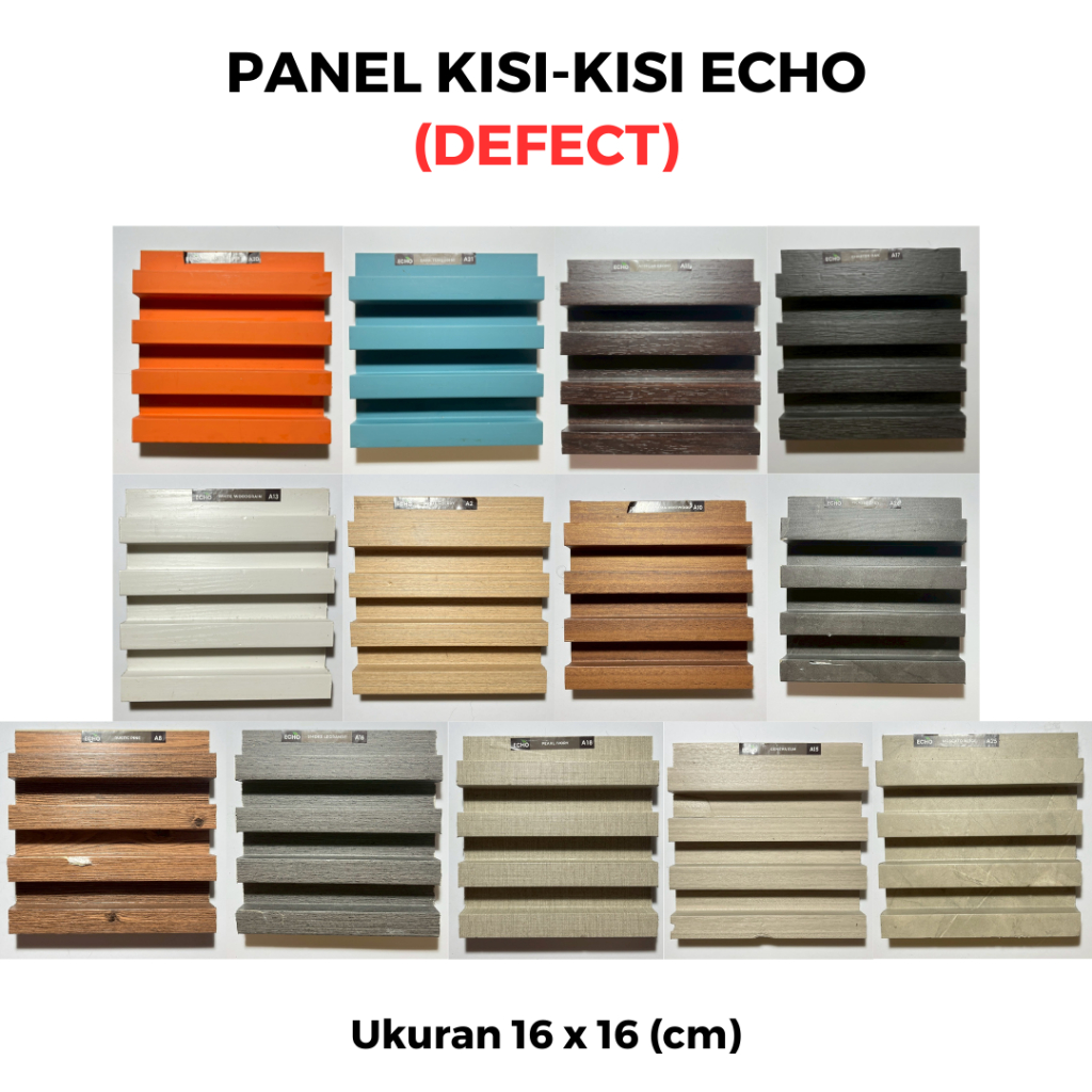 Sample Material Wall Panel WPC Kisi Kisi ECHO | Material Interior