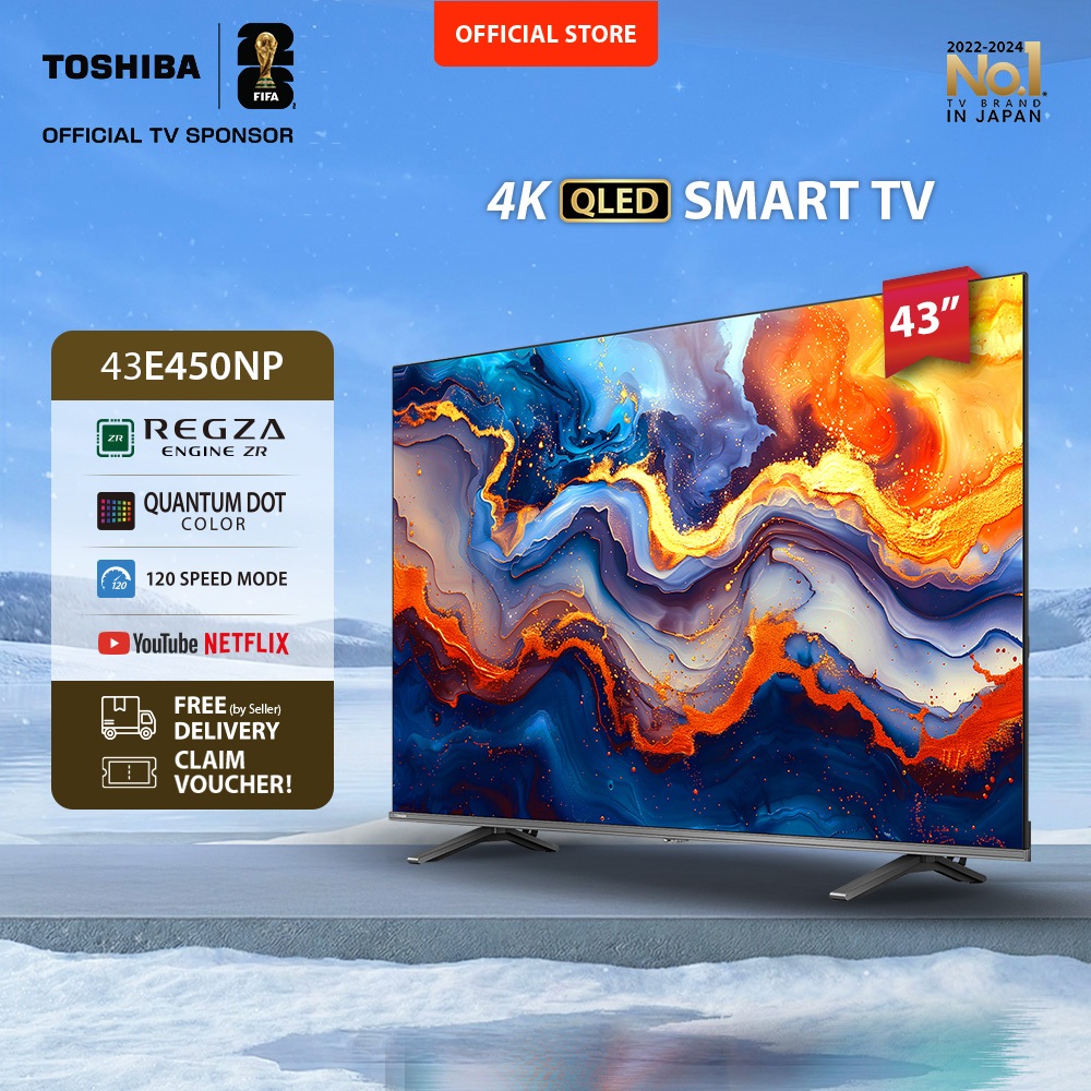 [KHUSUS ONLINE] Toshiba TV 43" 4K UHD Smart TV - Regza ZR Quantum Dot QLED Dolby Vision Atmos HDR10+