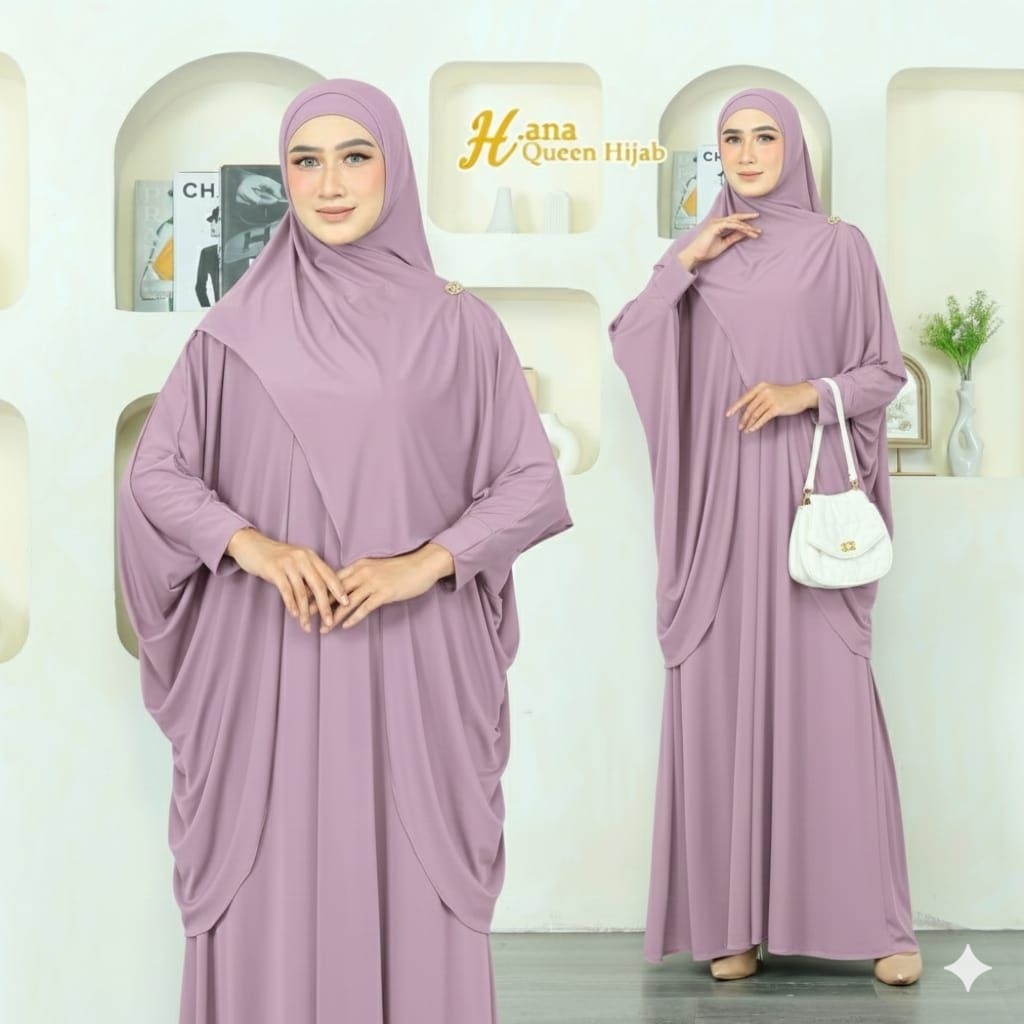 Gamis Dress Safela Warna Lilac Jersey Sutra Premium Kain Nyaman Dipakai Dan Lembut Model Terbaru Leb