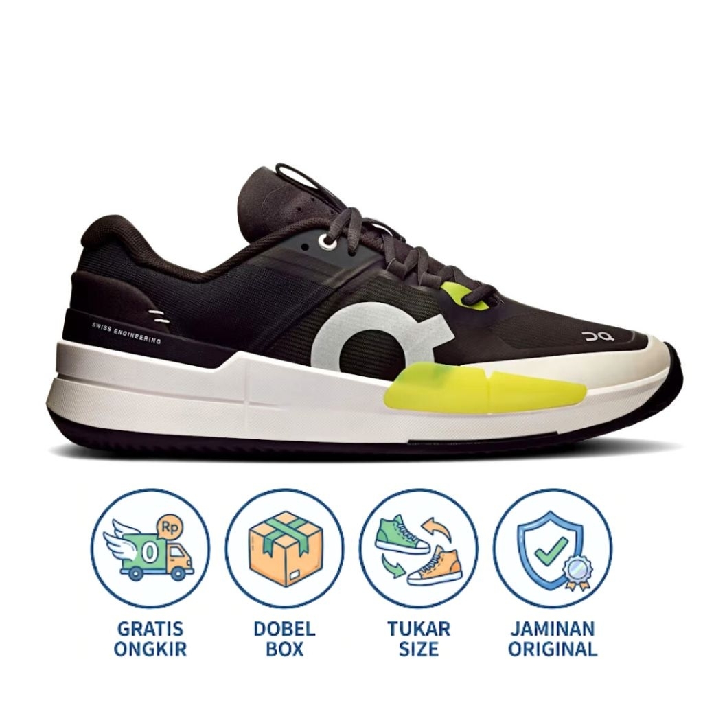 Sepatu Tenis Pria ON Cloud X Roger Clay Federer Black