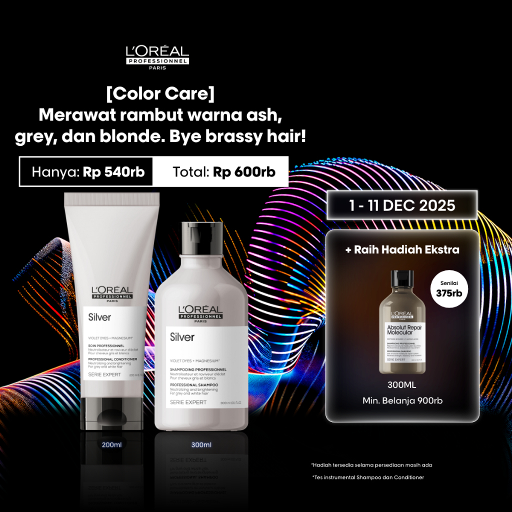 Silver Shampoo + Conditioner Rambut Bleaching by L'Oreal Professionnel