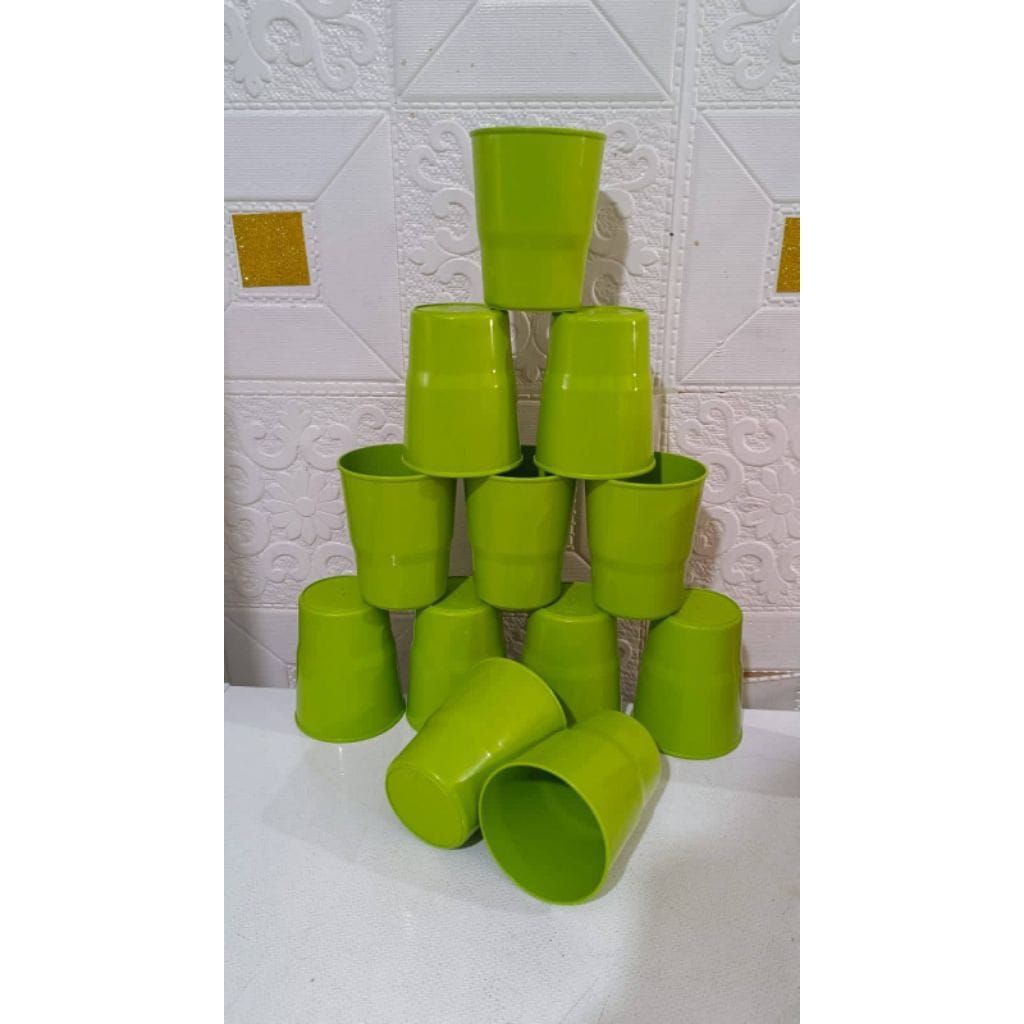 12pcs cangkir plastik aqua harga 1 lusin (12pcs)