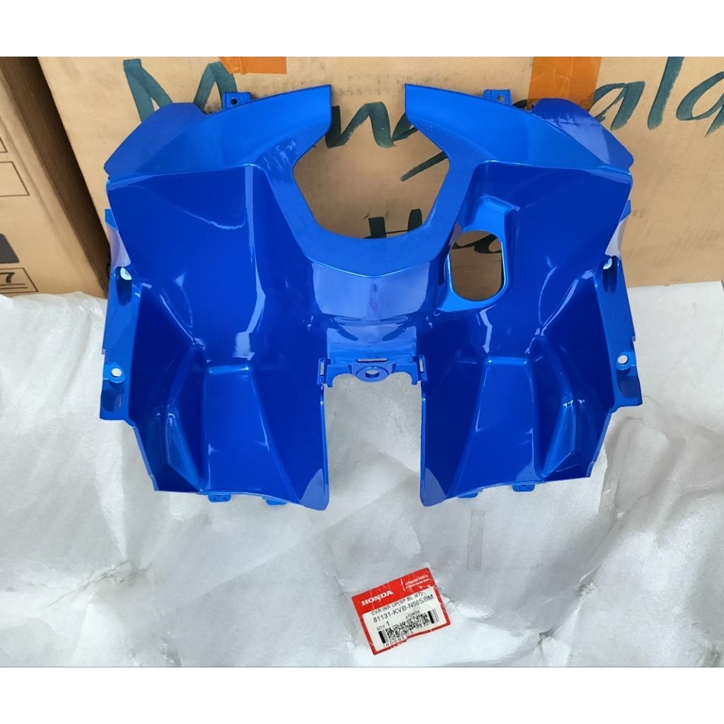 81131-KVB-N50SBM Cover Kunci dan Laci Honda Vario 110 techno Karbu warna Biru Metalik ORI AHM minus 