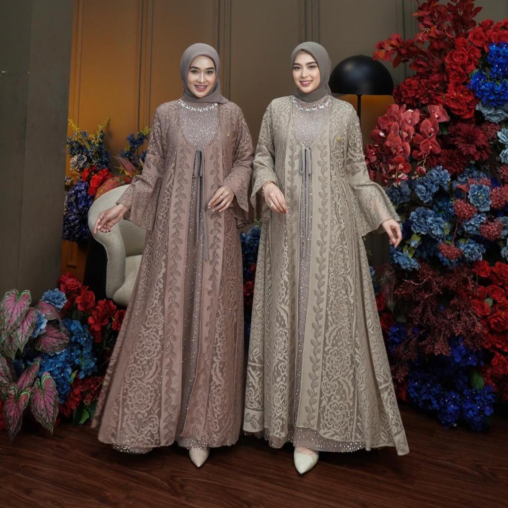GAMIS MEDINA SET OUTER DRESS WANITA MUSLIMAH TERBARU LEBARAN 2026 BY DUMMA.ID