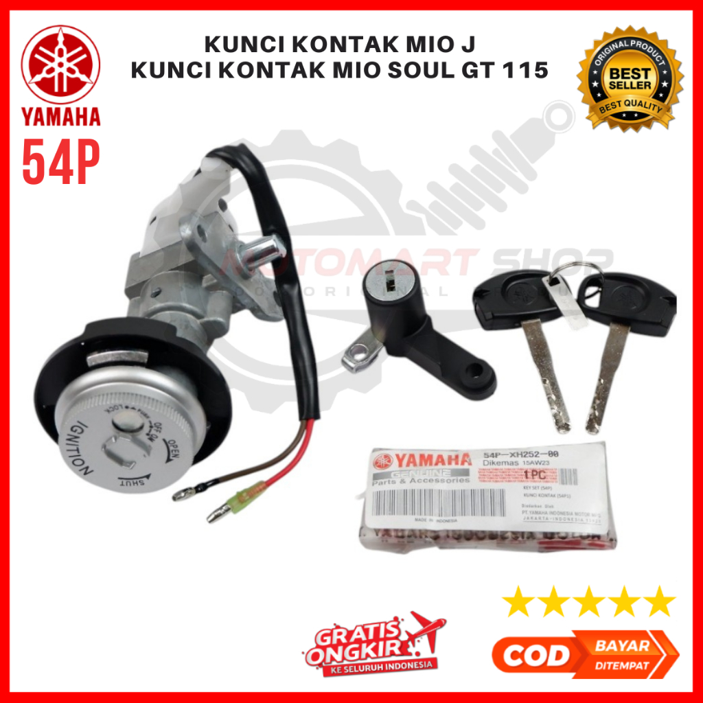 Kunci Kontak Mio J Ori / Kunci Kontak Yamaha Soul GT 115 / Kunci Kontak Fullset - 54P-XH252-00