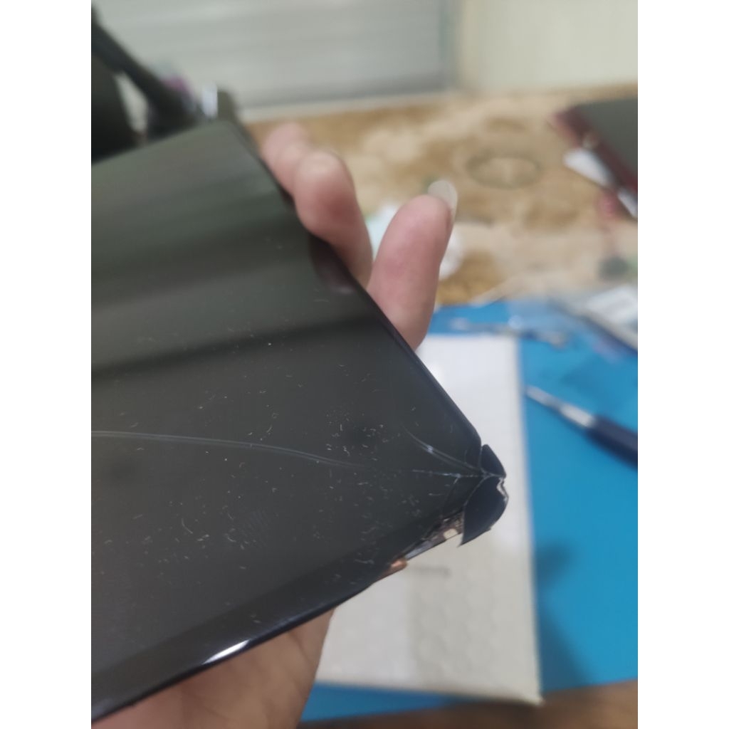 LCD Ori Oppo Reno 2F Copotan Minus Retak Glass Fungsi Normal, Finger on