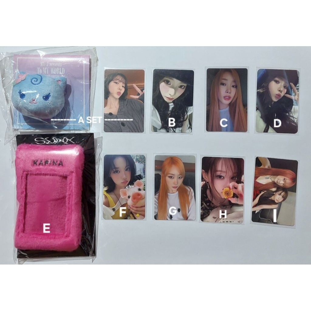 Photocard Aespa md fanmeeting fm my-j japan my world karina giselle hair clip bene 6000yen beyond li