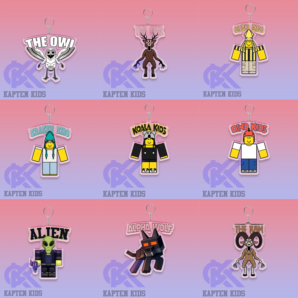 Gantungan Kunci 99 Nights in the Forest Acrylic  Keychain 99 Nights in the Forest Cute