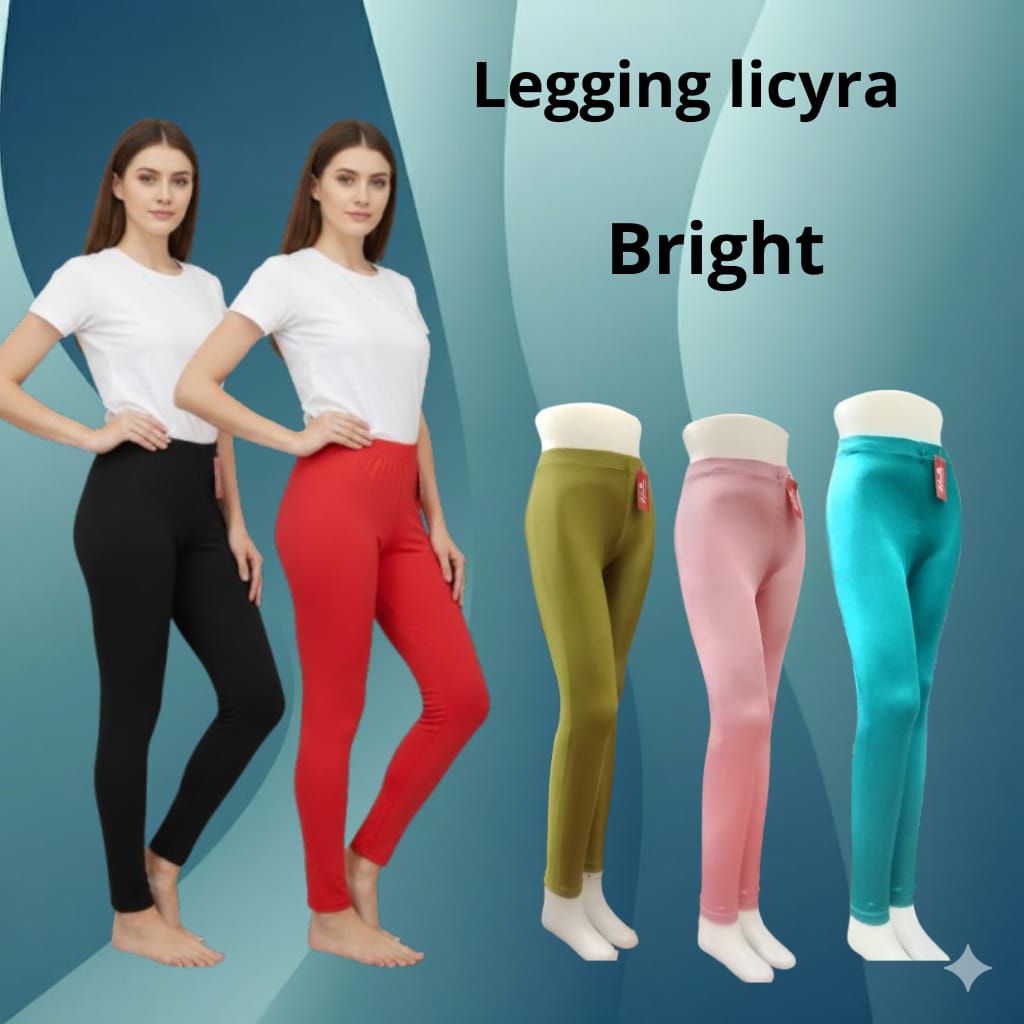 Legging Lycra Mengkilap Legging Olahraga Wanita  Hight Waist Adem Tebal