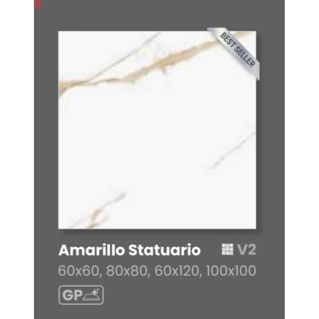 GRANIT MERK INDOGRESS MARBLE TILE AMARILLO STATUARIO UKURAN 60X60 AVALIABLE 80x80, 100x100, 60x120 P