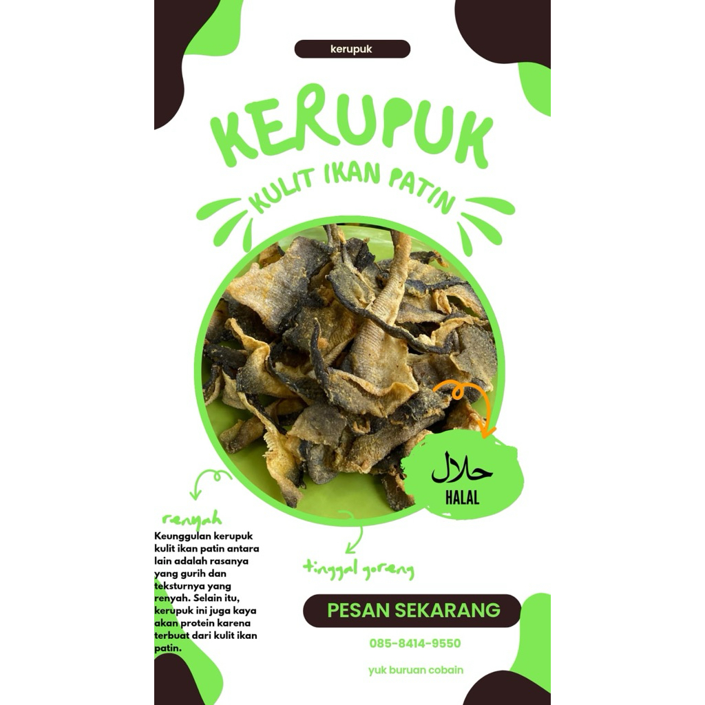 kerupuk kulit ikan patin 1kg mentah