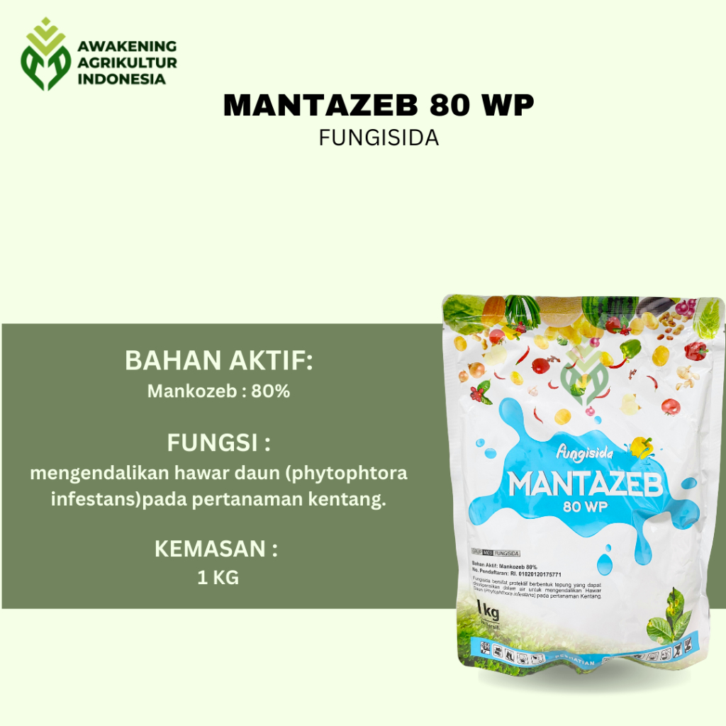 MANTAZEB 80 WP FUNGISIDA 1 KG