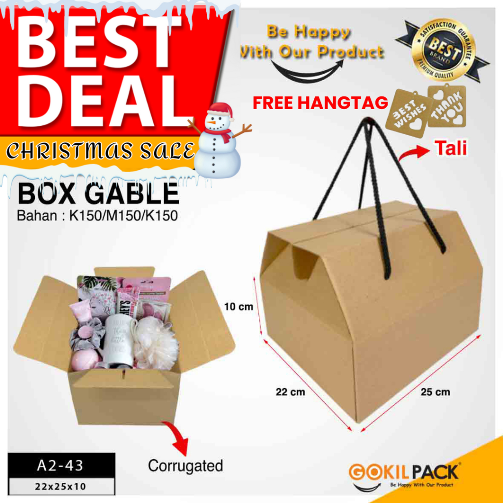 Dus Box Hampers Kardus Jumbo Gable Tentengan - A2-43