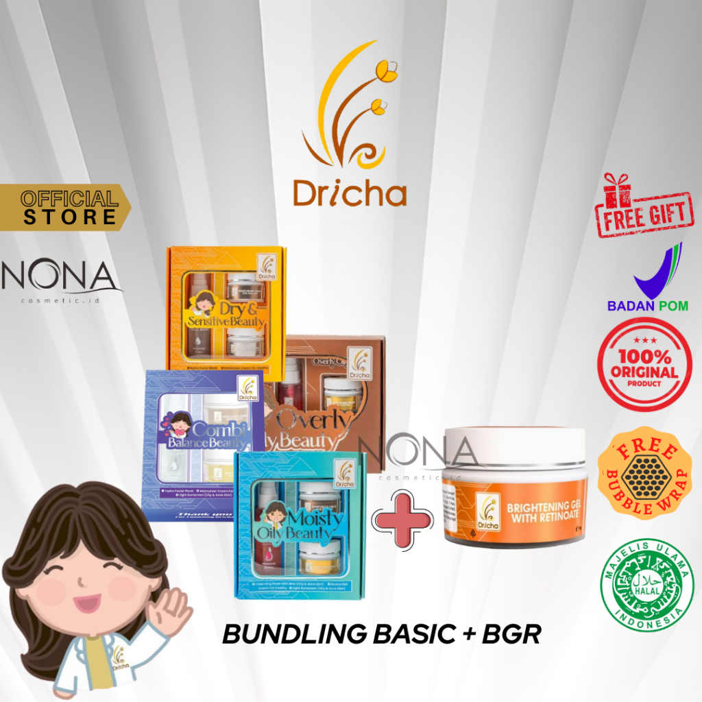 DRICHA BUNDLING PAKET BASIC + BRIGHTENING GEL