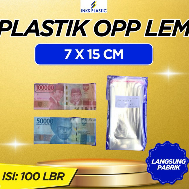 PLASTIK OPP LEM SEAL 7x15 PLASTIK OPP UANG