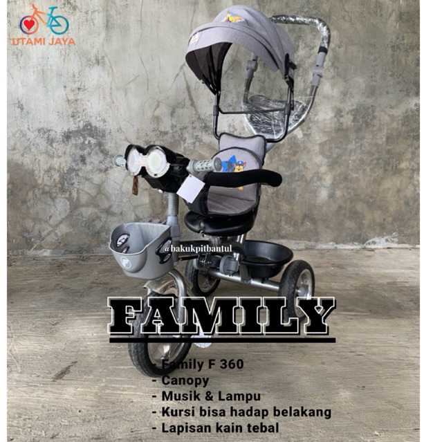 Sepeda Anak Roda 3 Tiga Family F360 | Sepeda Roda 3 Tuga Family F360 | Tricycle