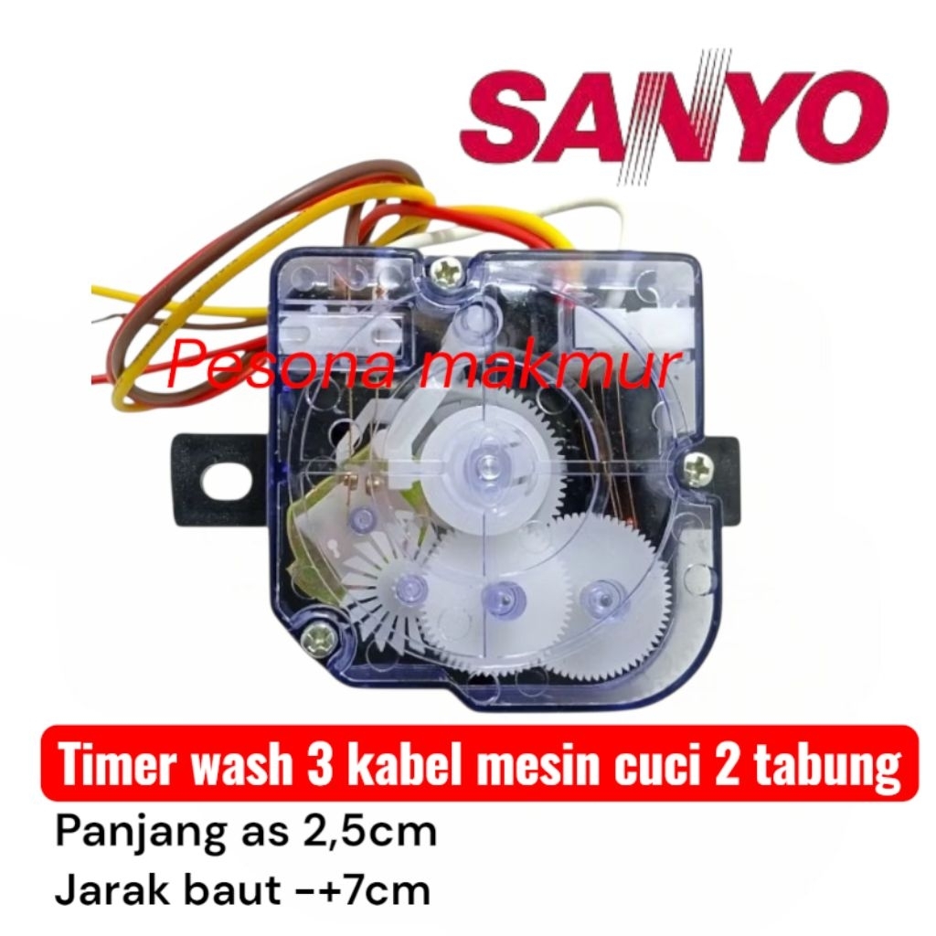 Timer wash pencuci mesin cuci sanyo 2 tabung 3 kabel