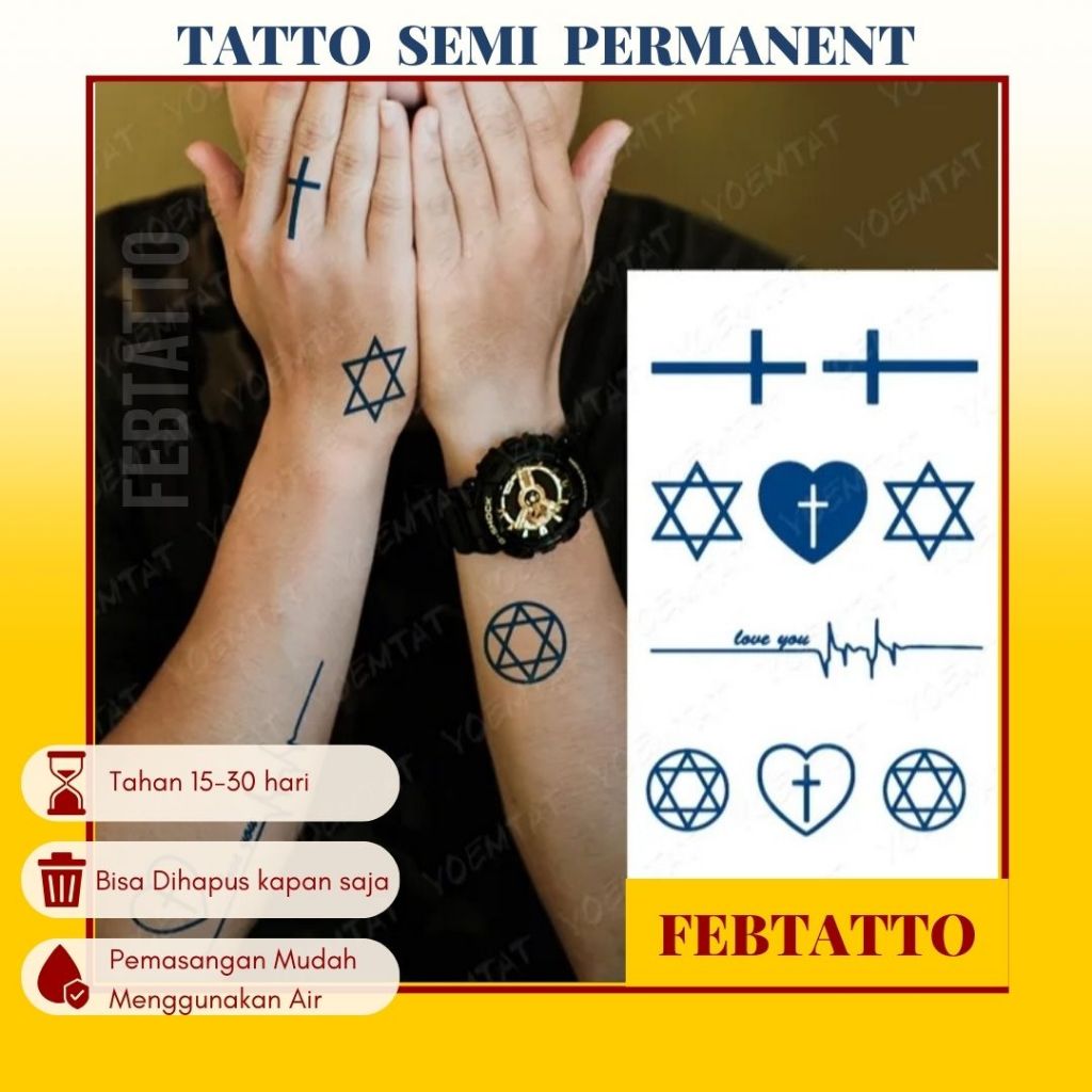 FRUIT INK Tato Temporer Semi Permanent Ukuran 11cmx18cm Motif Aesthetic Tatto Temporary Stiker Tato 