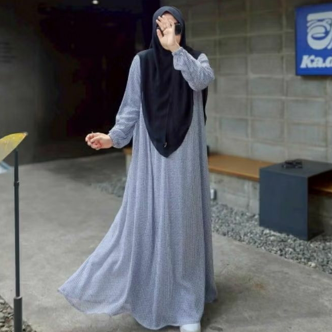 GAMIS LITTLE BEAN PATTERN BY ZAFEETRI (GAMIS SAJA) // GAMIS SYARI CERUTTY MOTIF PRINTING