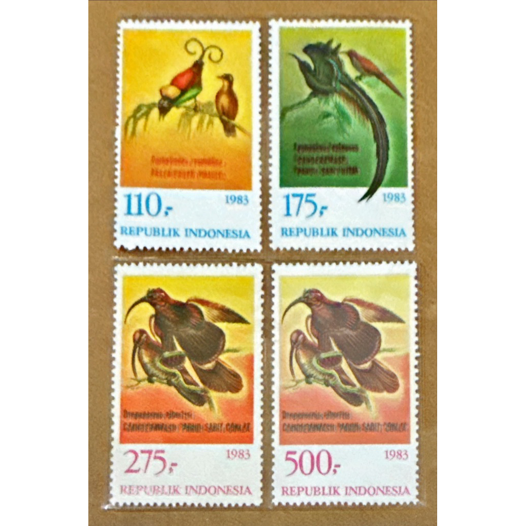 (BA) PRANGKO INDONESIA 1983 BURUNG CENDRAWASIH 4V COMPLIT SET MNH.
