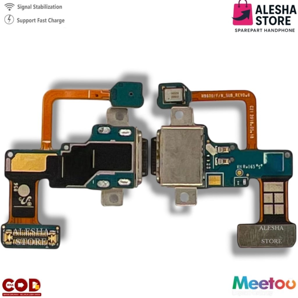 Flexibel Charger + ic FOR SAMSUNG N960 NOTE 9 ORIGINAL 1:1 + MIC Full Komponen Aisi -  Connector Car