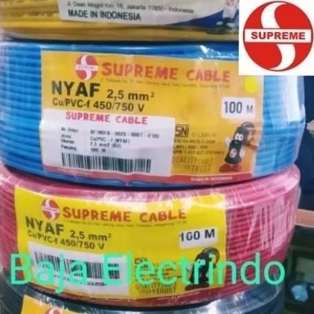 Kabel Serabut NYAF 2,5mm SUPREME @50m NYAF 1 x 2,5 1 x 2.5 mm NYAF 2.5mm SUPREME