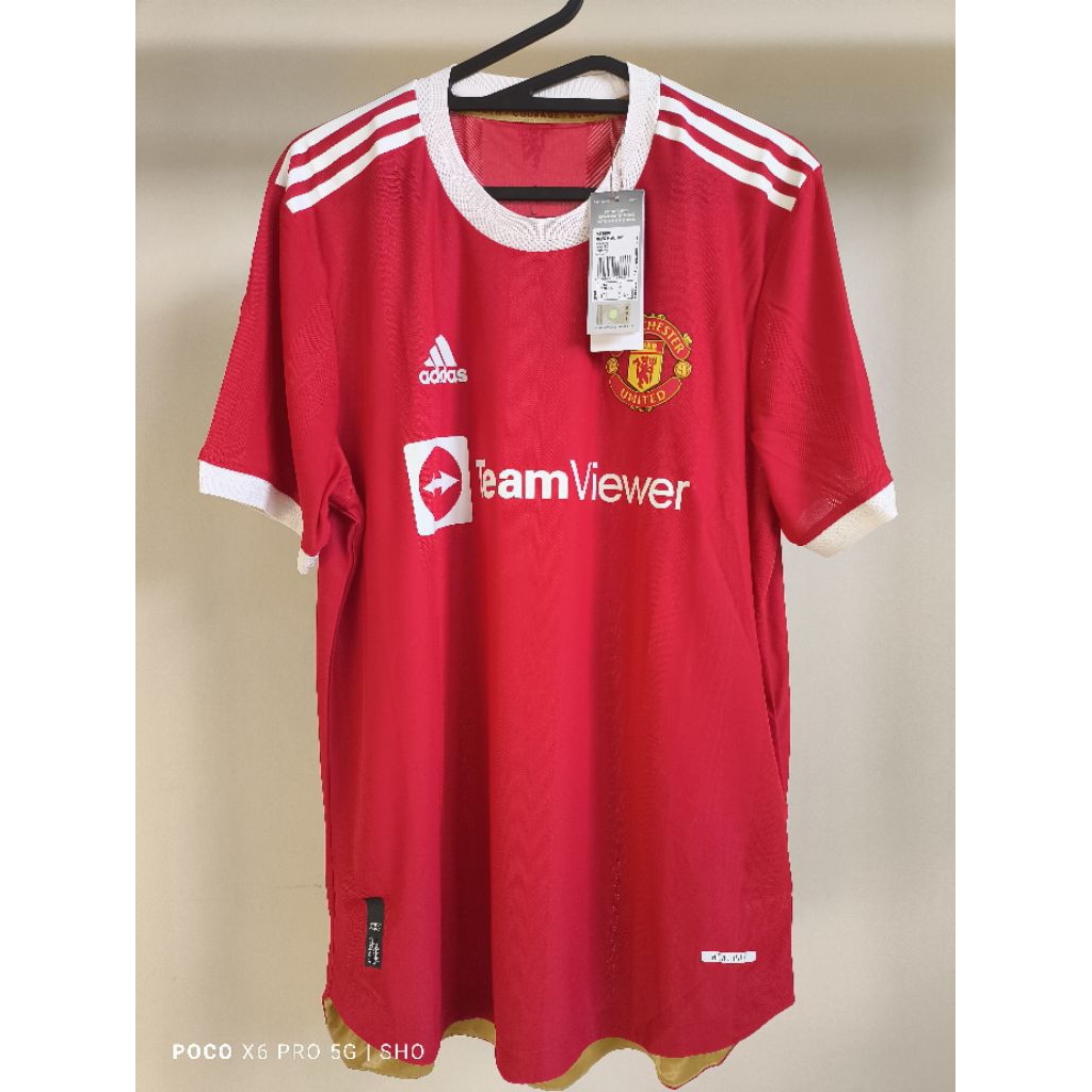 JERSEY MENCHYSTER UNAITID HOME 2021 PLAYER ISSUE (L) ORIGINAL AUTHENTIC HEATRDY BAJU BOLA ASLI RARE 