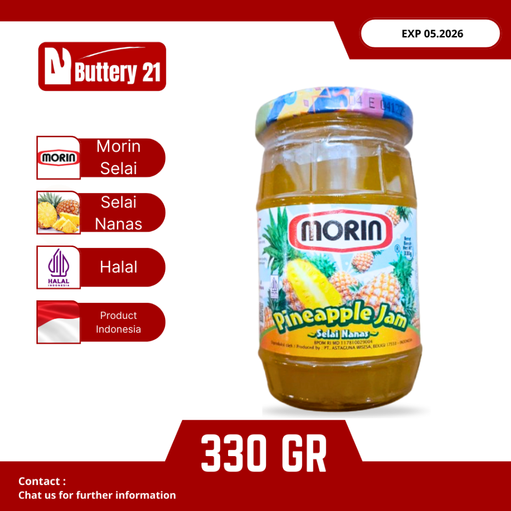 MORIN PINEAPPLE JAM 330 GR/MORIN SELAI NANAS/SELAI MORIN NANAS