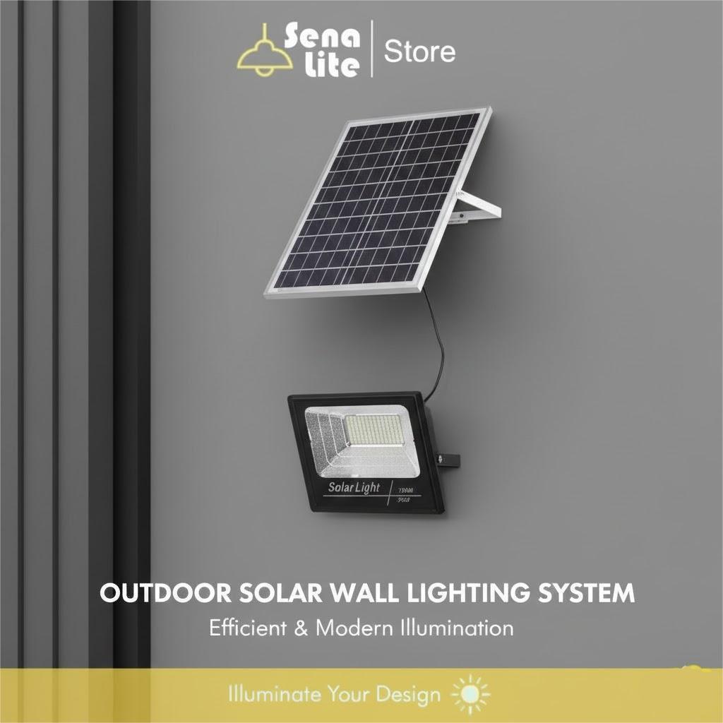 Lampu dinding solar led panel surya Waterproof lampu taman tenaga surya