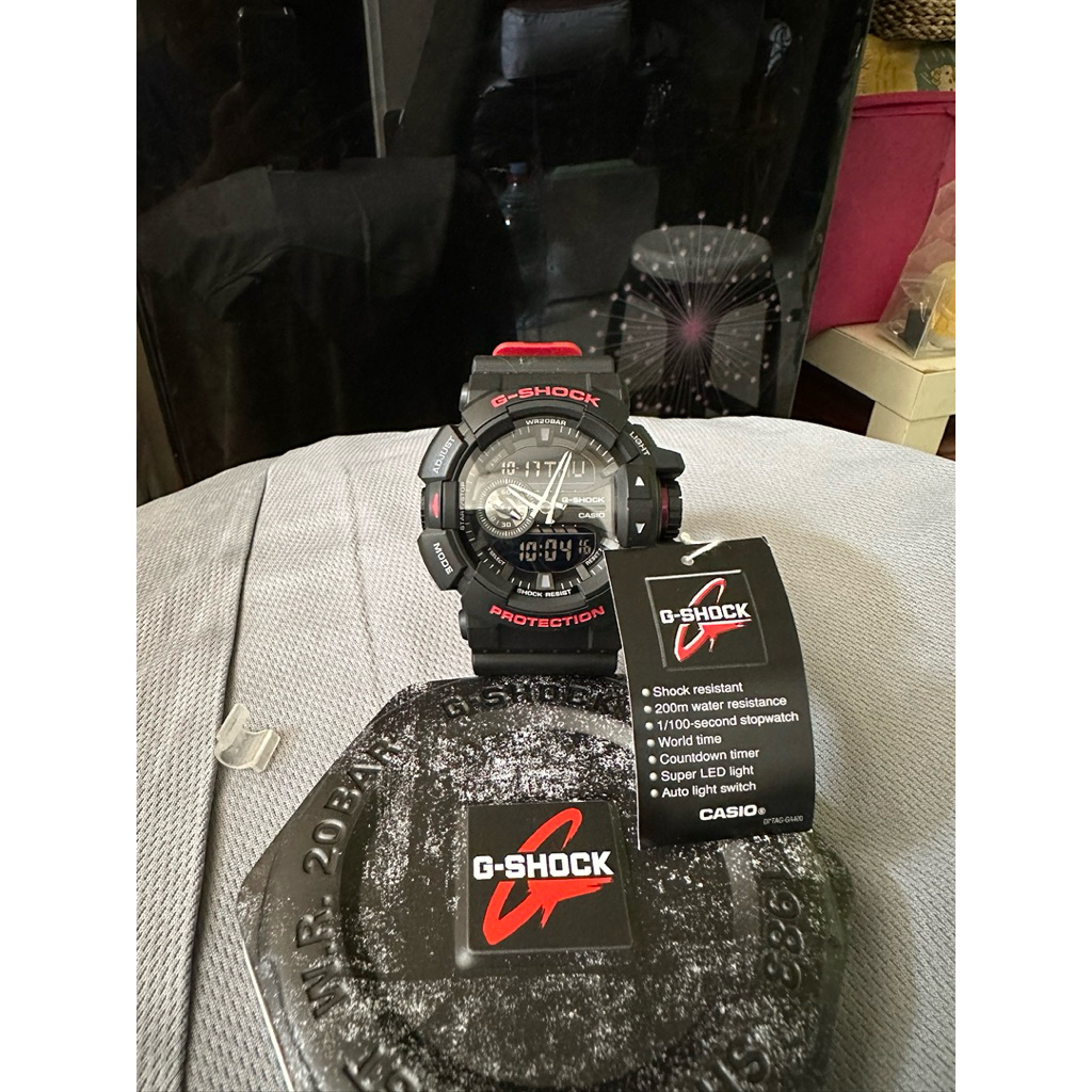 G-Shock GA-400HR - 1ADR Hitam Merah 100% Ori
