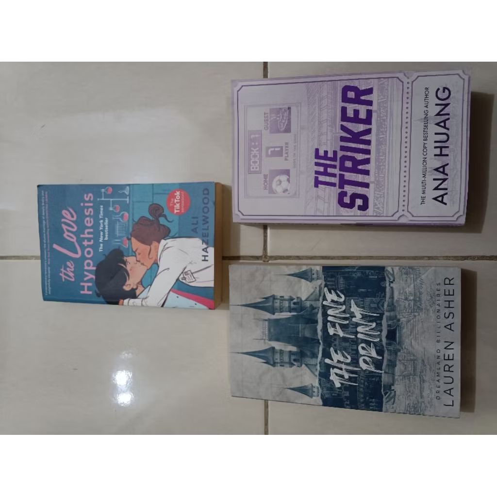 Preloved Original English Novel Bahasa Inggris The Love Hypothesis The Striker The Fine Print