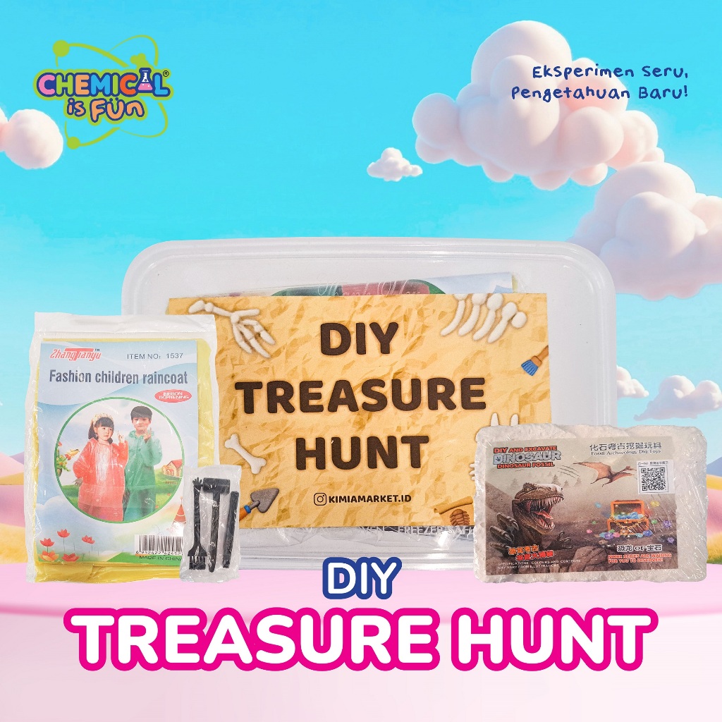 DIY Treasure Hunt – Bongkahan Fosil Dinosaurus Seru, Edukatif & Penuh Petualangan Chemical Is Fun