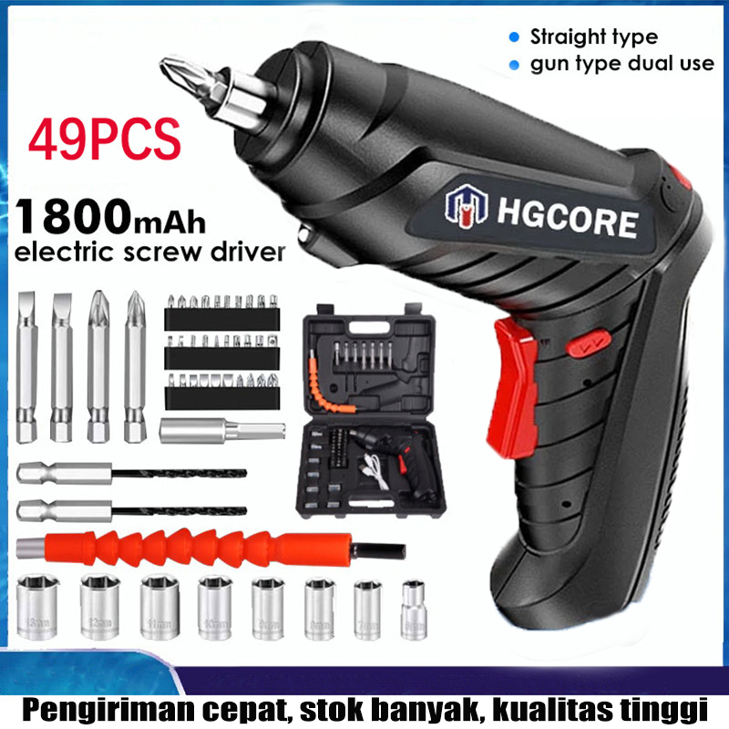 COD Obeng listrik electric screw driver Multi-function screwdriver Electric drill Bor listrik 49set