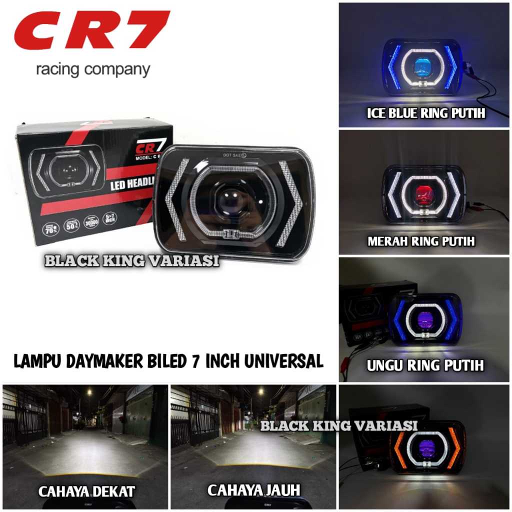 Lampu Biled Daymaker 7 Inch Lampu LED Projector Biled 7inch Motor Mobil Piw Piw Lampu Daymaker 7inch