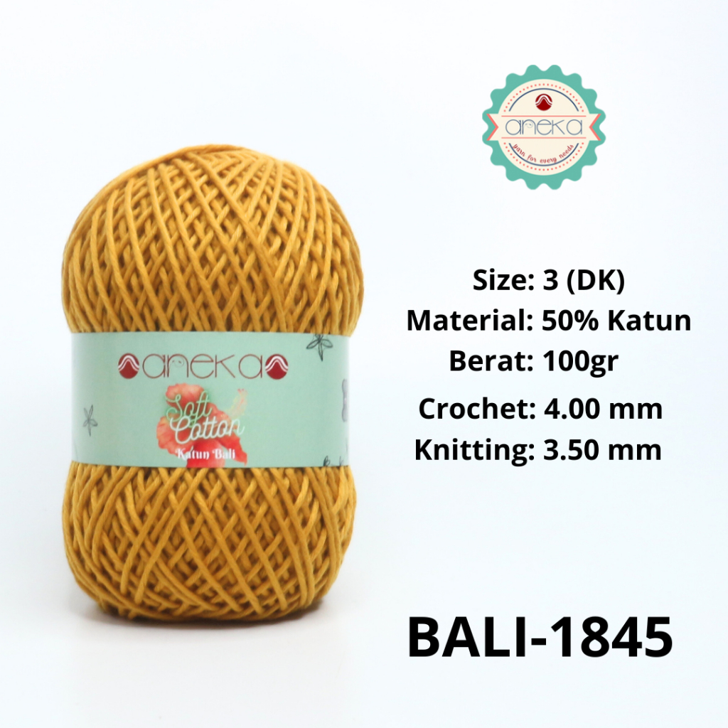 ANEKA - Benang Rajut Katun Bali ANEKA / Soft Cotton Big Ply made by ANEKABENANG - 1845