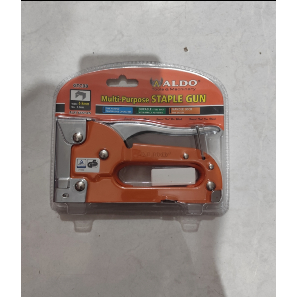 Aldo Gun Tacker / Stapler Tembak / Staple Gun Cap Mata Aldo Staples Gun 4-8mm Bahan Kokoh Easy Handl