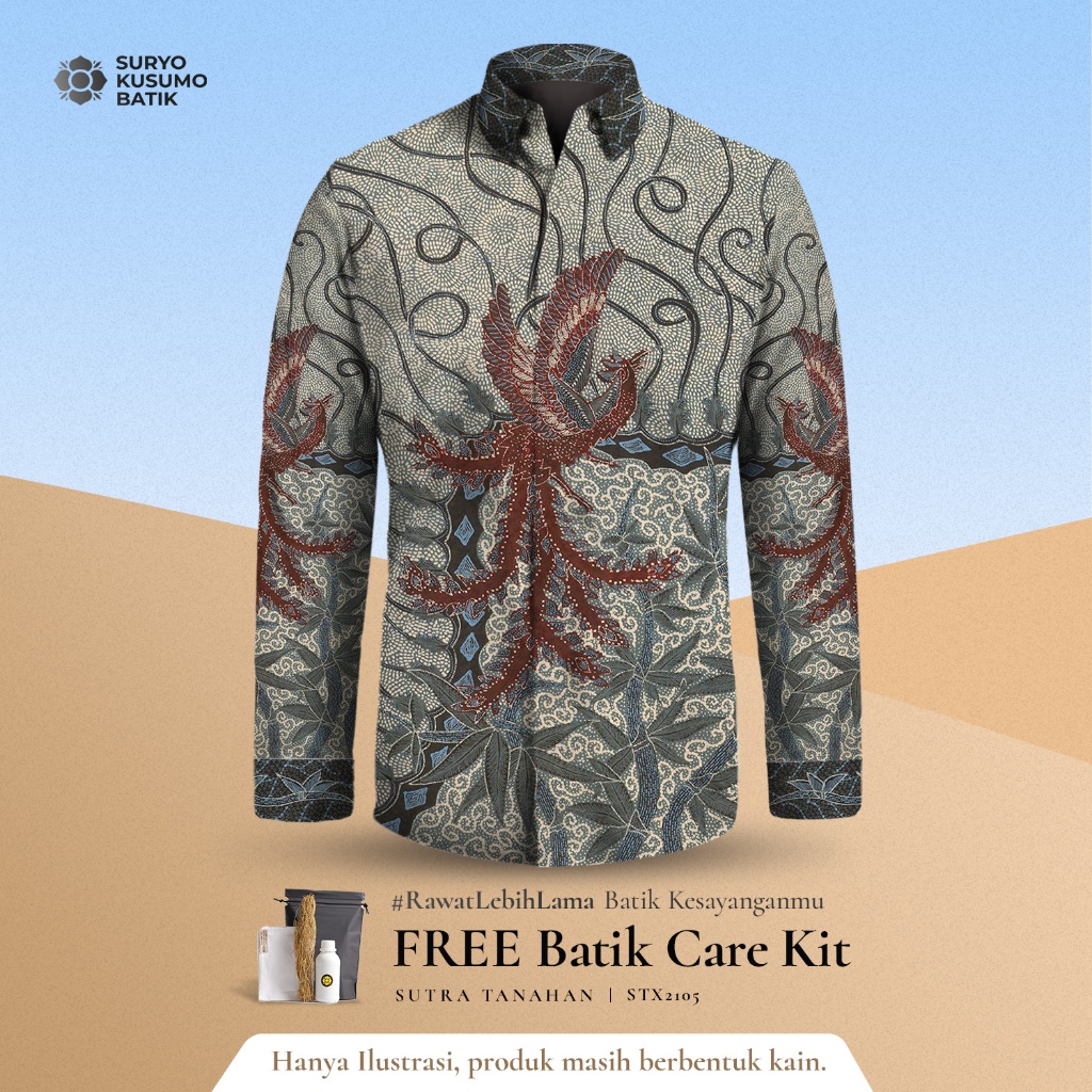 Suryo Kusumo Batik - Kain Batik Tulis Sutra ATBM Exclusive - Burung Hong Merah