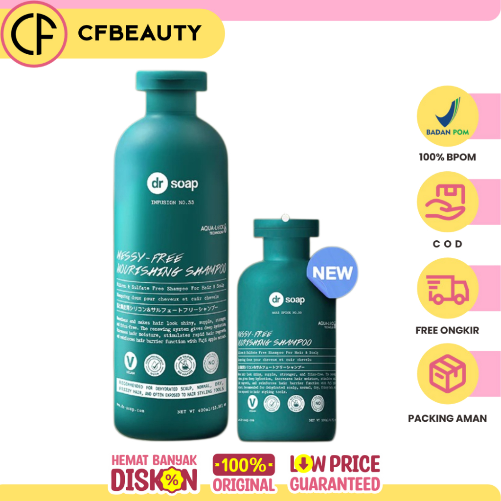dr soap Messy-free Nourishing Shampoo (Infusion) | Sampo Rambut Virgin Anti Rontok, Anti Ketombe, An