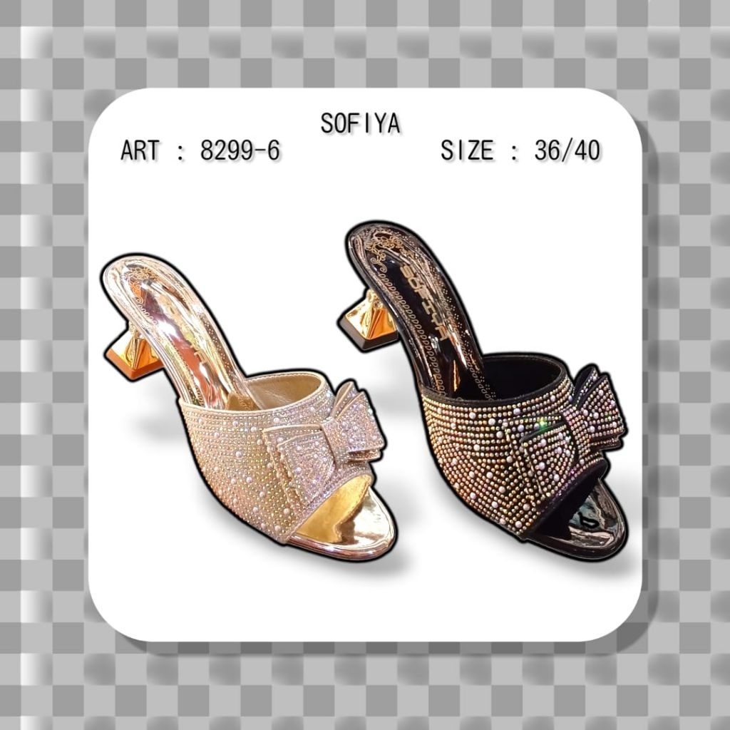 sendal pesta wanita dewasa model terbaru merk sofiya size  : 36/40