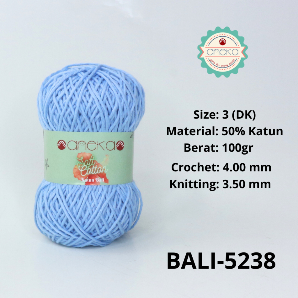 ANEKA - Benang Rajut Katun Bali ANEKA / Soft Cotton Big Ply made by ANEKABENANG - 5238