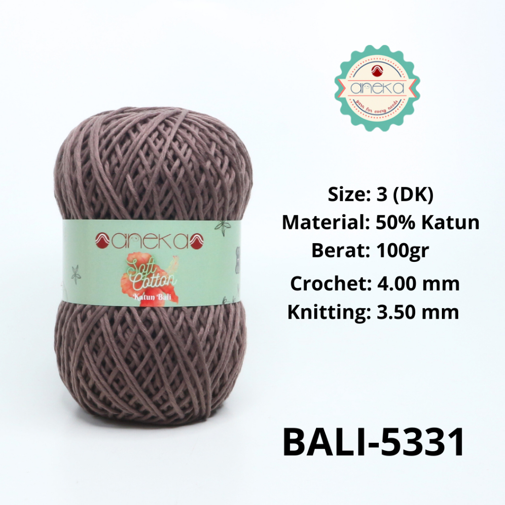 ANEKA - Benang Rajut Katun Bali ANEKA / Soft Cotton Big Ply made by ANEKABENANG - 5331