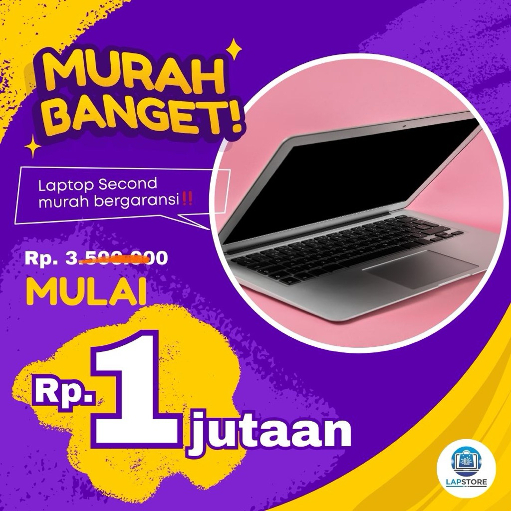 Laptop second like new bergaransi murah
