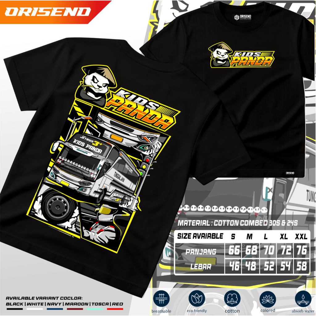 Kaos Komunitas Bus Jet Bus 3 Kids Panda