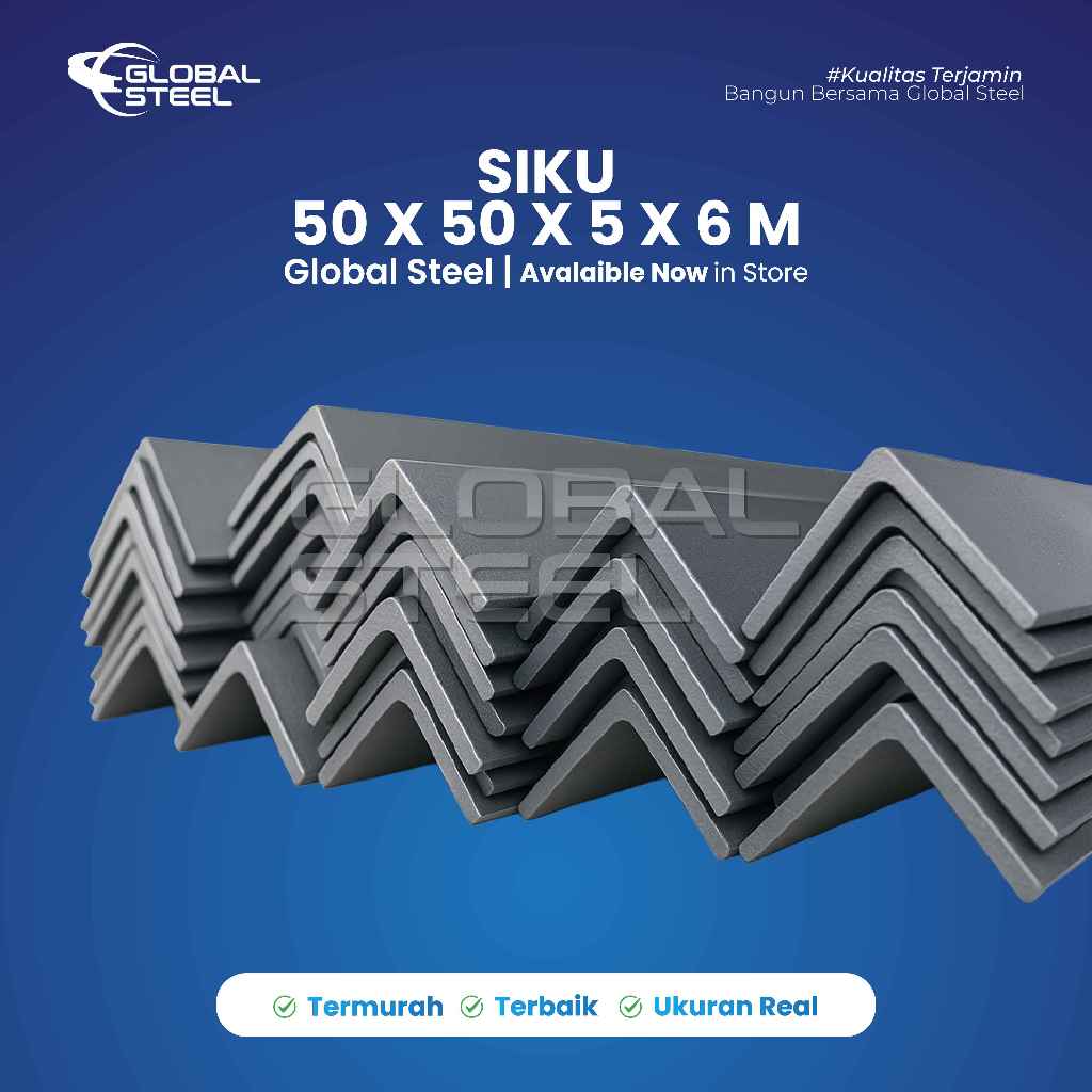 Siku Besi 50 x 50 x 5 x 6 Meter – Varian B / S / T