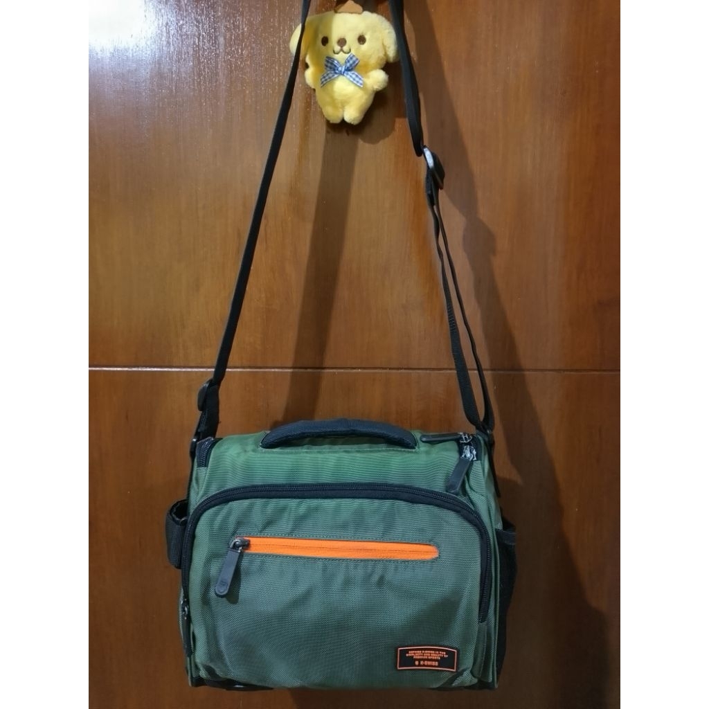 [brandkorea] tas selempang co "k-swiss" korea ijo army/korean slingbag