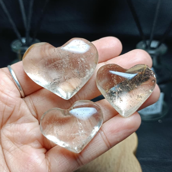 Natural Rutilated Hair Quartz Heart (9)