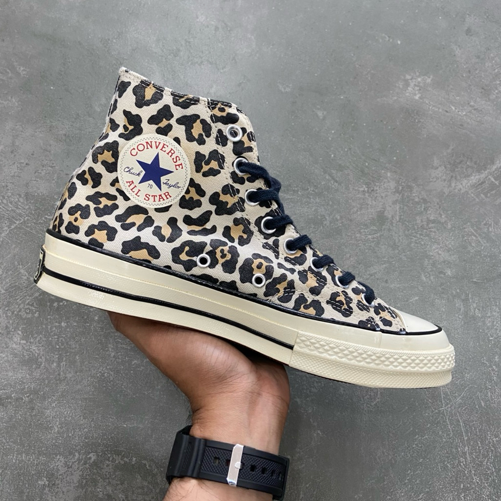 [Size 41.5] Rare Converse Chuck Taylor 70S Leopard Print 2018 (163406C) Second Original Kondisi Mulu