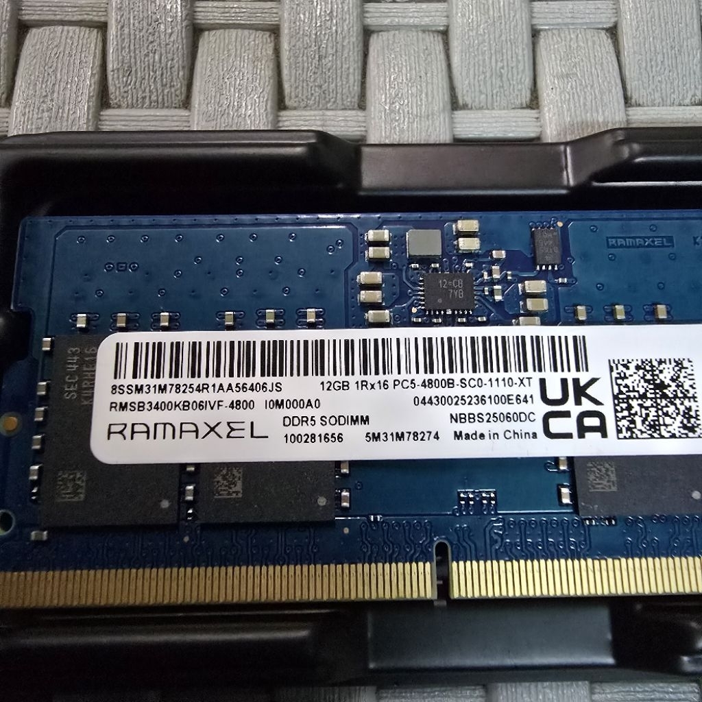 ram memory memori laptop sodimm ddr5 12gb 4800 not 8gb 16gb