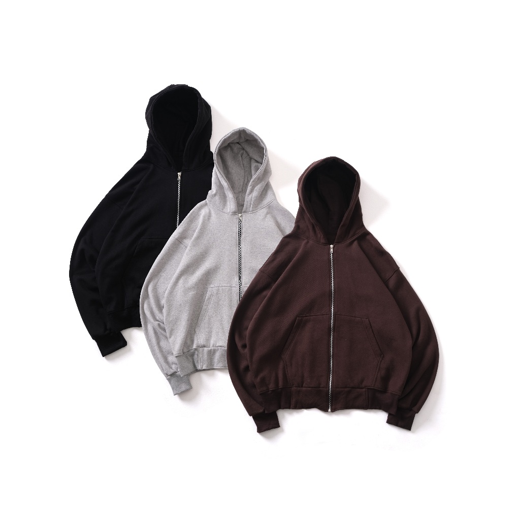 Hoodie Boxy  Basic Zipper / Hoodie Boxy Polos Zipper / HD.BX.010 HD.BX.011 HD.BX.012